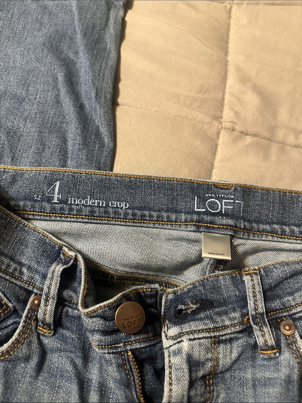 LOFT Light Blue Cropped Jeans — Modern Crop